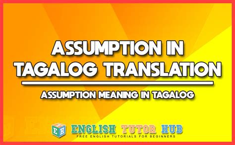 Assumption In Tagalog