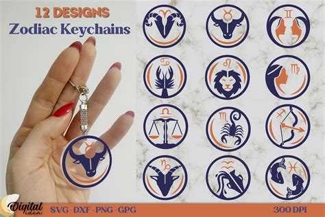 Download Astrology Keychain Svg Bundle Commercial Use For Crafts