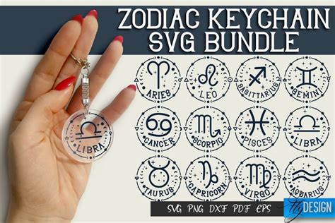 Download Astrology Keychain Svg Bundle Files DXF Files