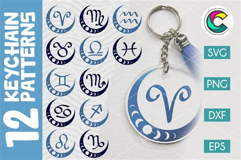 Download Astrology Keychain Svg Bundle Printable