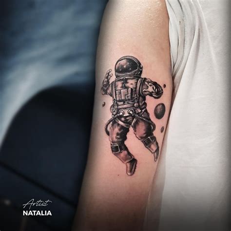 Astronaut Floating In Space Tattoo