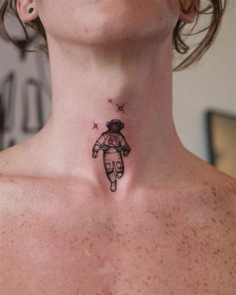 Astronaut Neck Tattoo