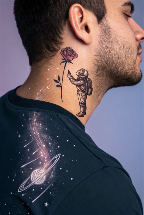 Astronaut Rose Tattoo