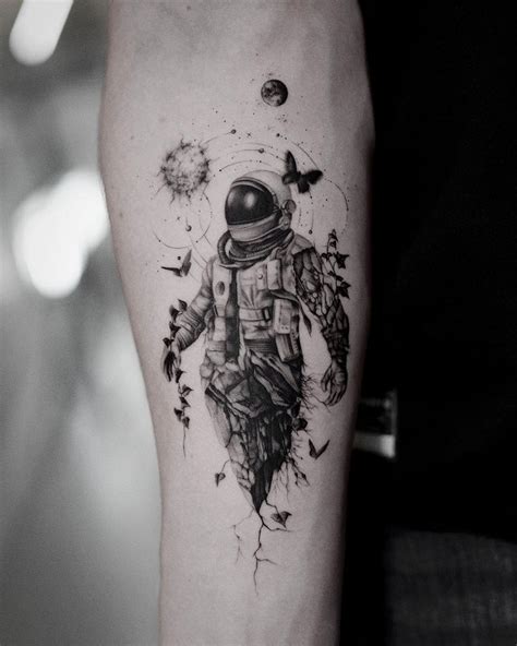 Astronaut Tattoo Back