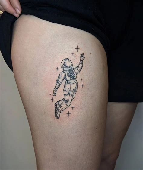 Astronaut Tattoo Leg
