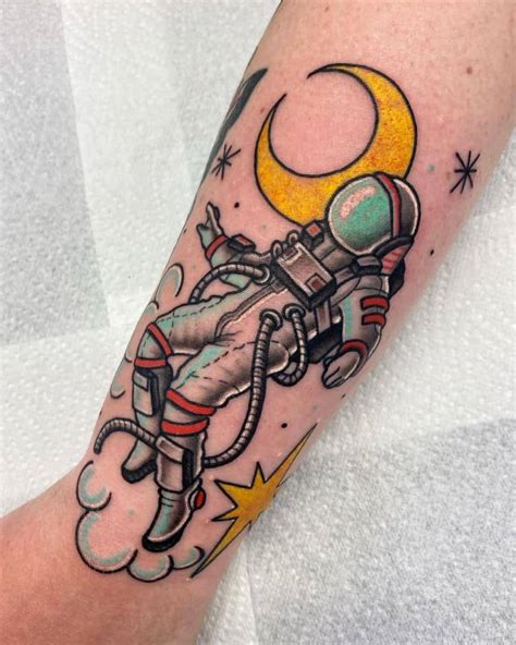 Astronaut Tattoo Traditional