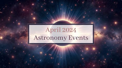 Astronomy Events April 2024
