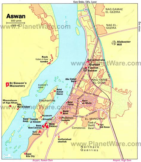 Aswan (tourist map)