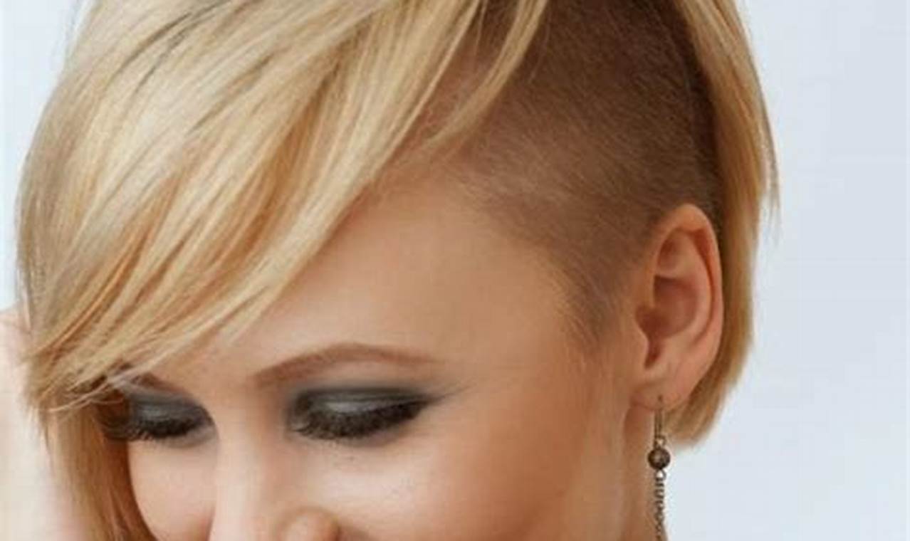Asymmetrical Shaved Hairstyles for Women