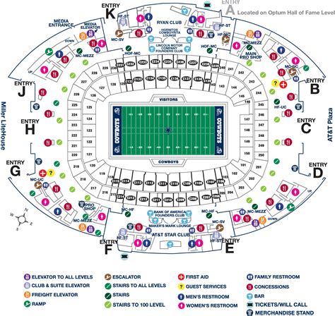 Dallas Cowboys Football Stadium Seating Chart All About Cow Photos