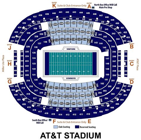 At&t Stadium Seating Chart With Rows