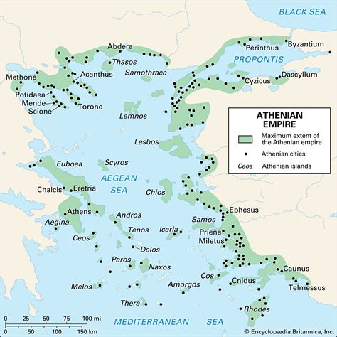Map Of The Athenian Empire