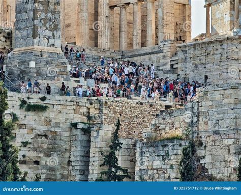 Athens Crowds Acropolis