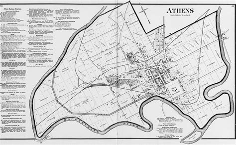 1893 Map of the City of Athens, Athens Historical Society
