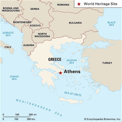 A detailed Map of Athens City in Greece, showing main streets, places