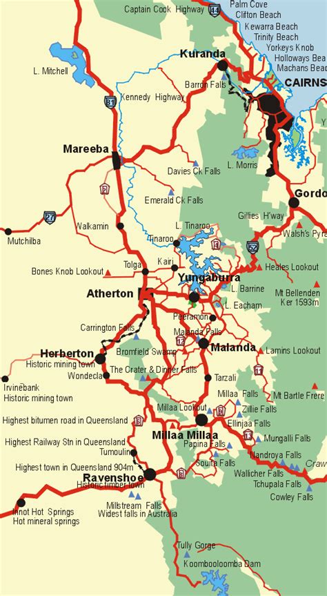Atherton Tablelands Map