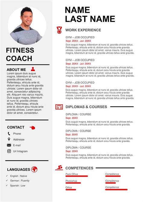 Athletic Resume Template Free