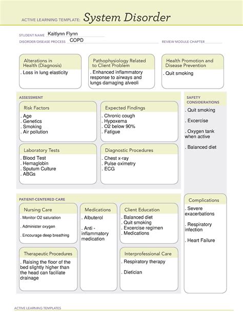 Ati Diagnostic Template Copd