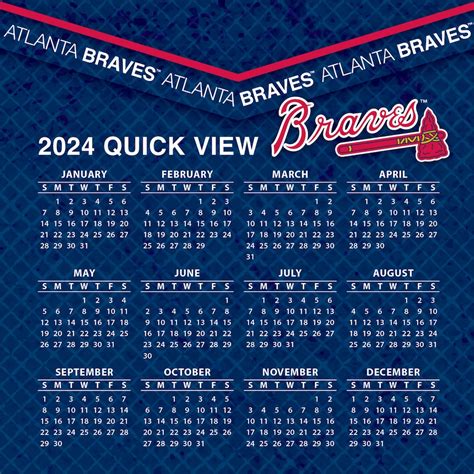 Atlanta Braves 2024 Calendar