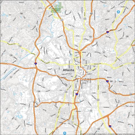 Illustrated Map of ATLANTA. Atlanta map, Atlanta travel, Illustrated map