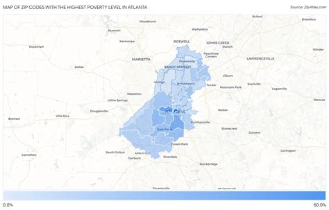 Map based Atlanta zip code study