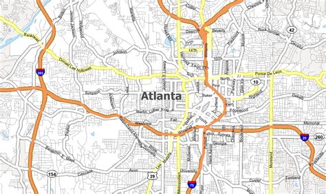 Atlanta Area Map Printable Map Of Atlanta Printable Maps
