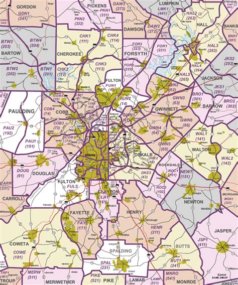 Map Of Metro Atlanta Counties