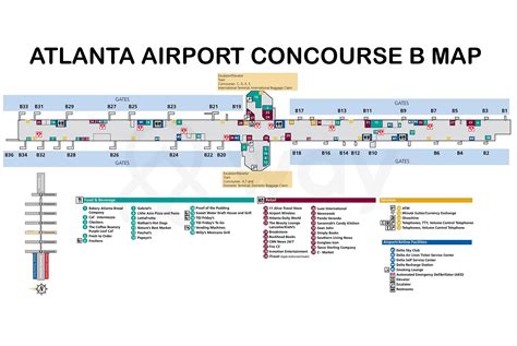 Atlanta Airport Map Delta Terminal Atlanta Airport terminal map