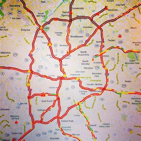 Atlanta Traffic! Atlanta, Traffic, Map