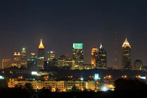 Atlanta skyline night