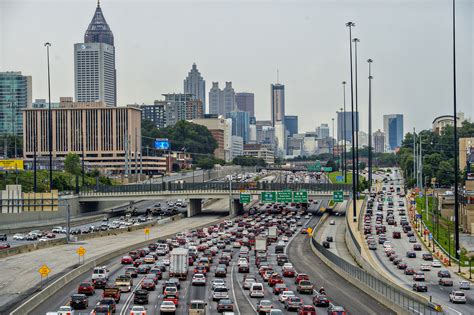 Atlanta traffic skyline