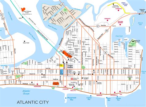Large detailed map of Atlantic City