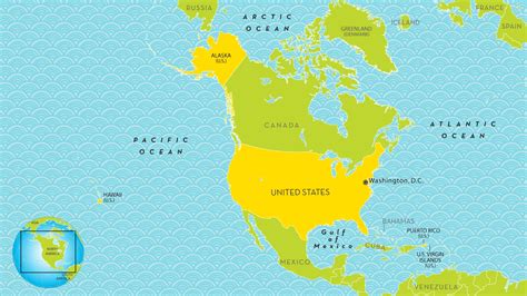 Atlantic Ocean physical map
