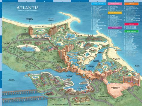 Map Of Atlantis Resort Nassau Bahamas