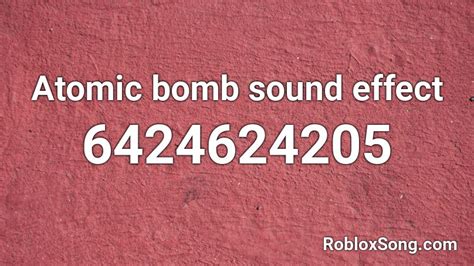 Atomic Bomb Roblox ID