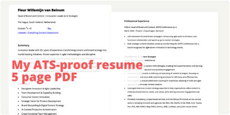 Ats Proof Resume