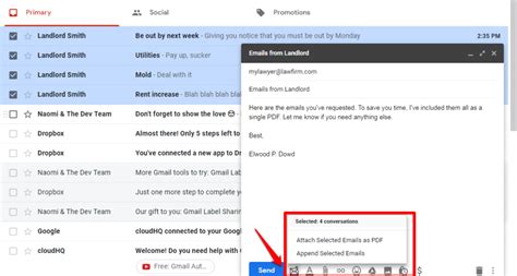 Attach Emails as PDF Files