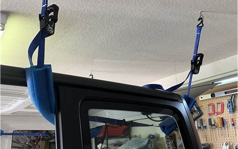 Attaching Ratchet Straps For Jeep Hard Top Hoist Diy
