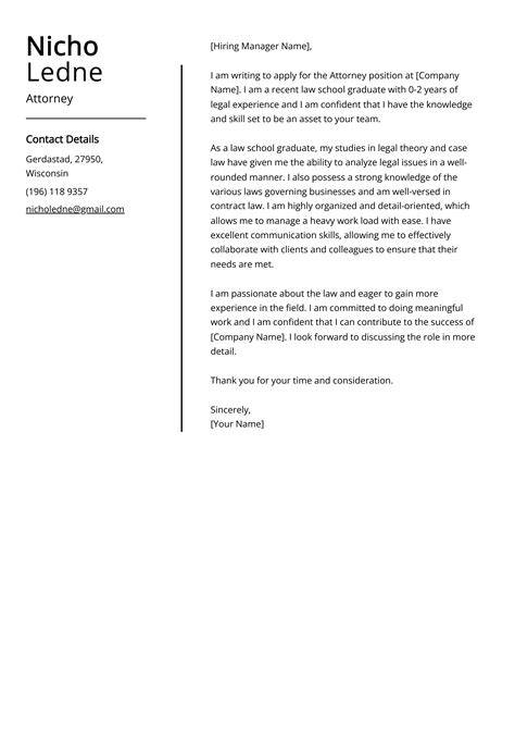 Attorney Cover Letters Samples