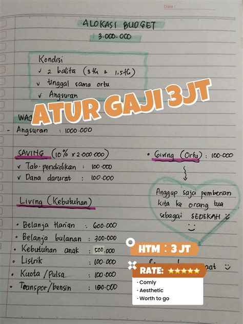 Atur Budget Gaji