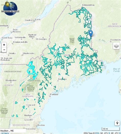 Maine ATV trail Map for Garmin GPS Umbagog Designs LLC