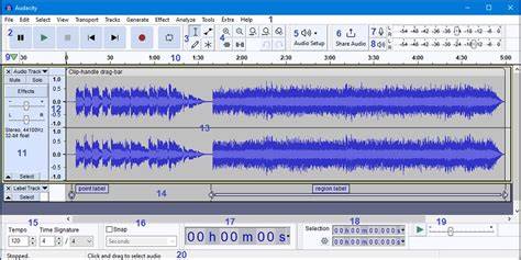 Audacity DAW software interface