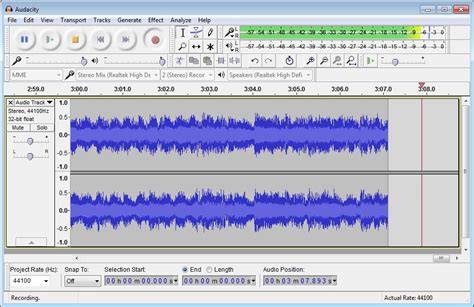 Audacity free recording software
