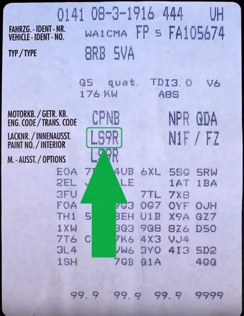 Finding Your R8's True Colors: Uncovering the Enigmatic Paint Code Location on Your Audi R8