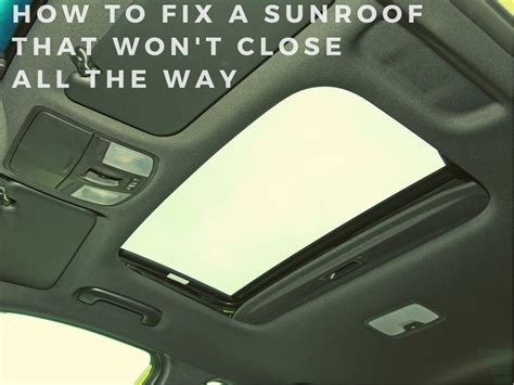 Audi sunroof stuck open? Here's how to fix it.