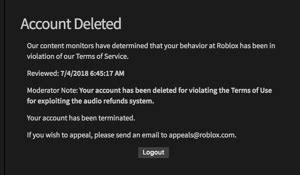 Audio Refunds System In Roblox