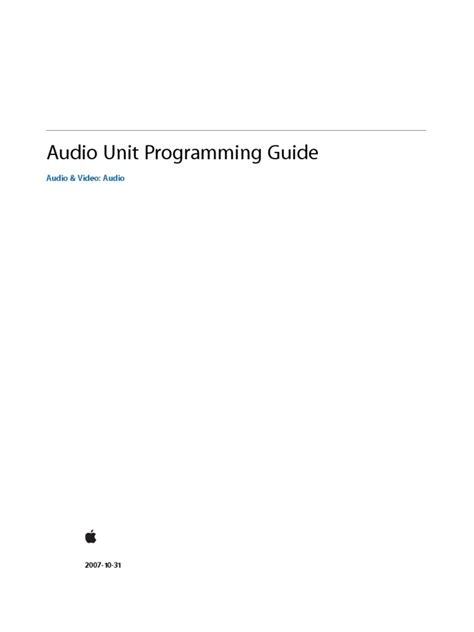Master Audio Unit Programming with Comprehensive Guide