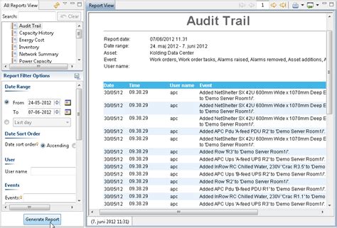 Audit Trail Report