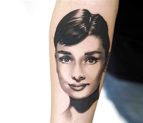 Audrey Hepburn tattoo by Craig Goss Marilyn monroe
