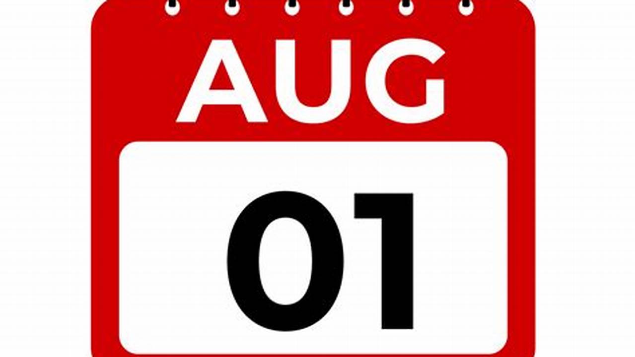 August 1 Calendar